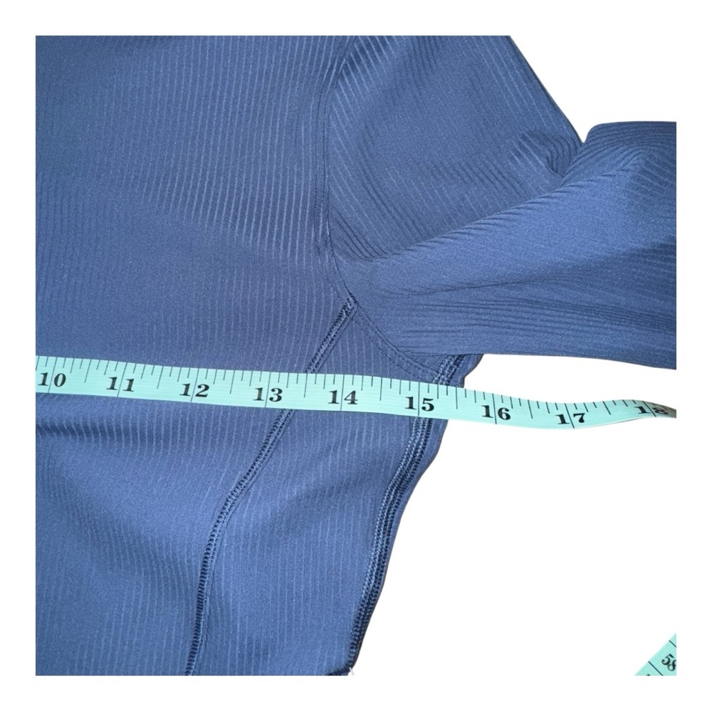 Lululemon All Aligned Ribbed Henley Dress Blue Twill Nulu Size 4 NWT - Picture 7 of 8